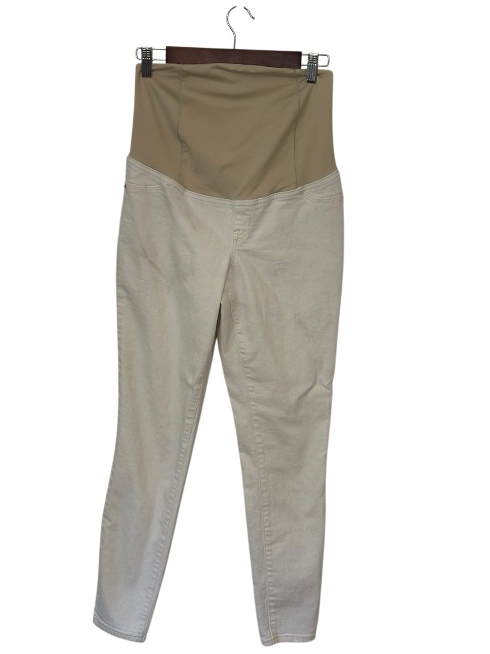 Isabel Maternity Skinny Entubado Cream Color Jeans. Size 6. Great Condition!!